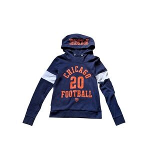 Victorias Secret PINK Chicago Bears NFL Hoodie Navy Blue Orange Womens Medium